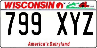 WI license plate 799XYZ