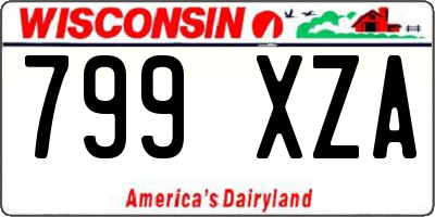 WI license plate 799XZA