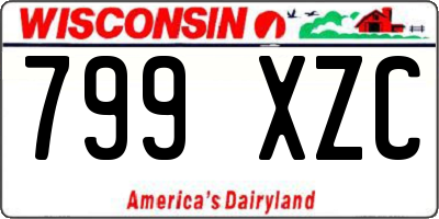 WI license plate 799XZC