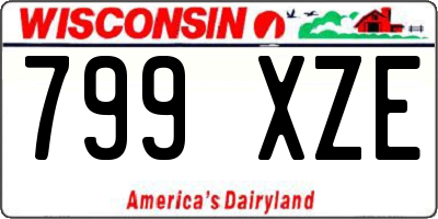 WI license plate 799XZE