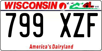 WI license plate 799XZF