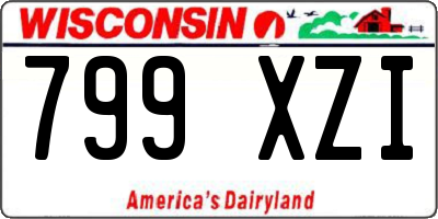 WI license plate 799XZI