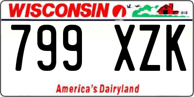 WI license plate 799XZK