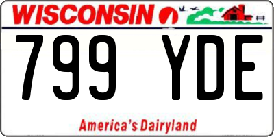 WI license plate 799YDE