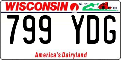WI license plate 799YDG