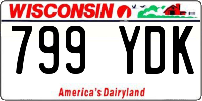 WI license plate 799YDK