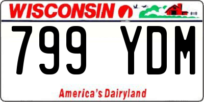 WI license plate 799YDM