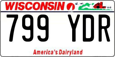 WI license plate 799YDR