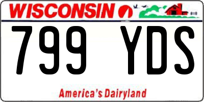 WI license plate 799YDS