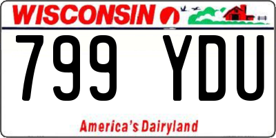 WI license plate 799YDU