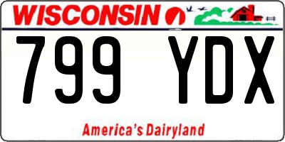 WI license plate 799YDX