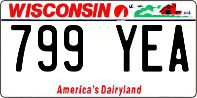 WI license plate 799YEA