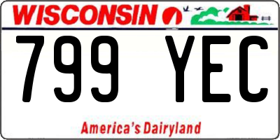 WI license plate 799YEC