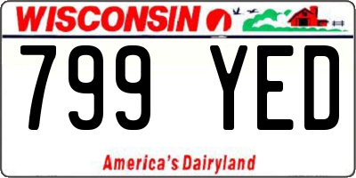 WI license plate 799YED