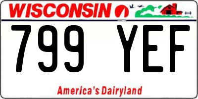 WI license plate 799YEF