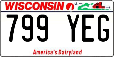 WI license plate 799YEG