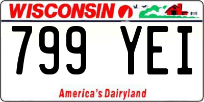 WI license plate 799YEI