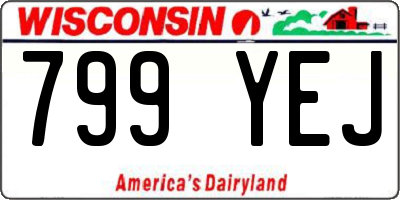 WI license plate 799YEJ
