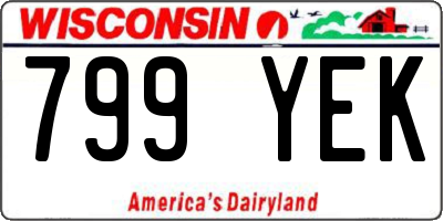 WI license plate 799YEK