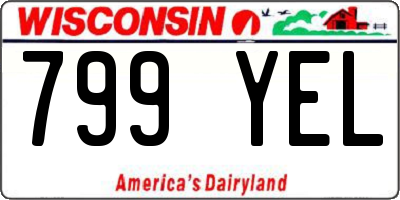WI license plate 799YEL