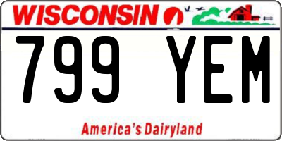 WI license plate 799YEM