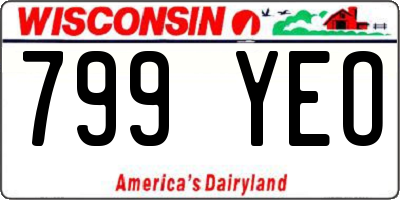 WI license plate 799YEO