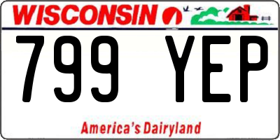 WI license plate 799YEP
