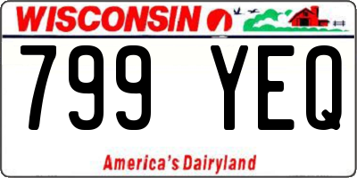 WI license plate 799YEQ