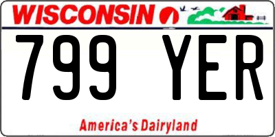 WI license plate 799YER