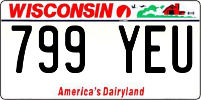 WI license plate 799YEU