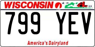 WI license plate 799YEV