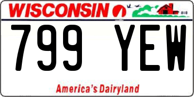 WI license plate 799YEW