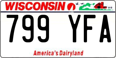 WI license plate 799YFA