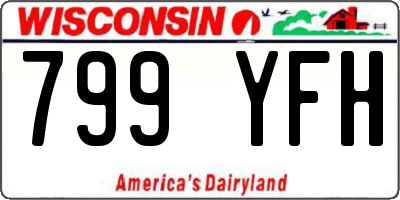 WI license plate 799YFH