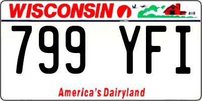 WI license plate 799YFI
