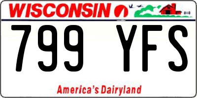 WI license plate 799YFS