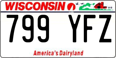 WI license plate 799YFZ