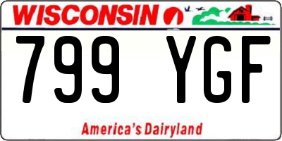 WI license plate 799YGF