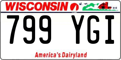 WI license plate 799YGI