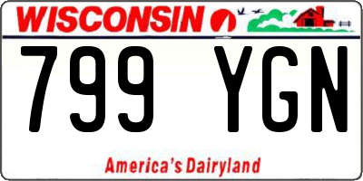 WI license plate 799YGN