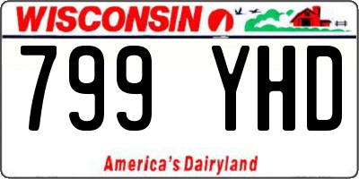 WI license plate 799YHD