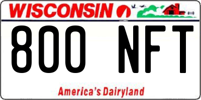 WI license plate 800NFT