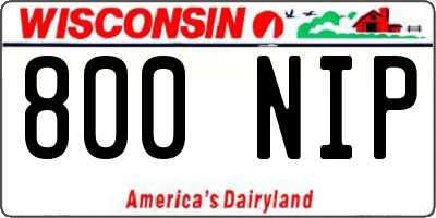 WI license plate 800NIP