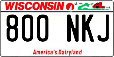 WI license plate 800NKJ