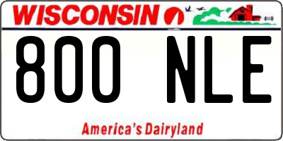 WI license plate 800NLE