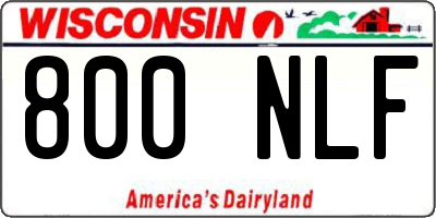 WI license plate 800NLF