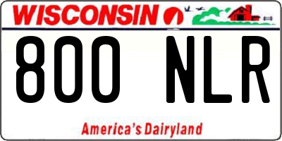 WI license plate 800NLR