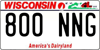 WI license plate 800NNG