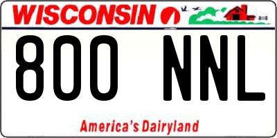 WI license plate 800NNL