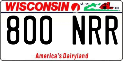WI license plate 800NRR